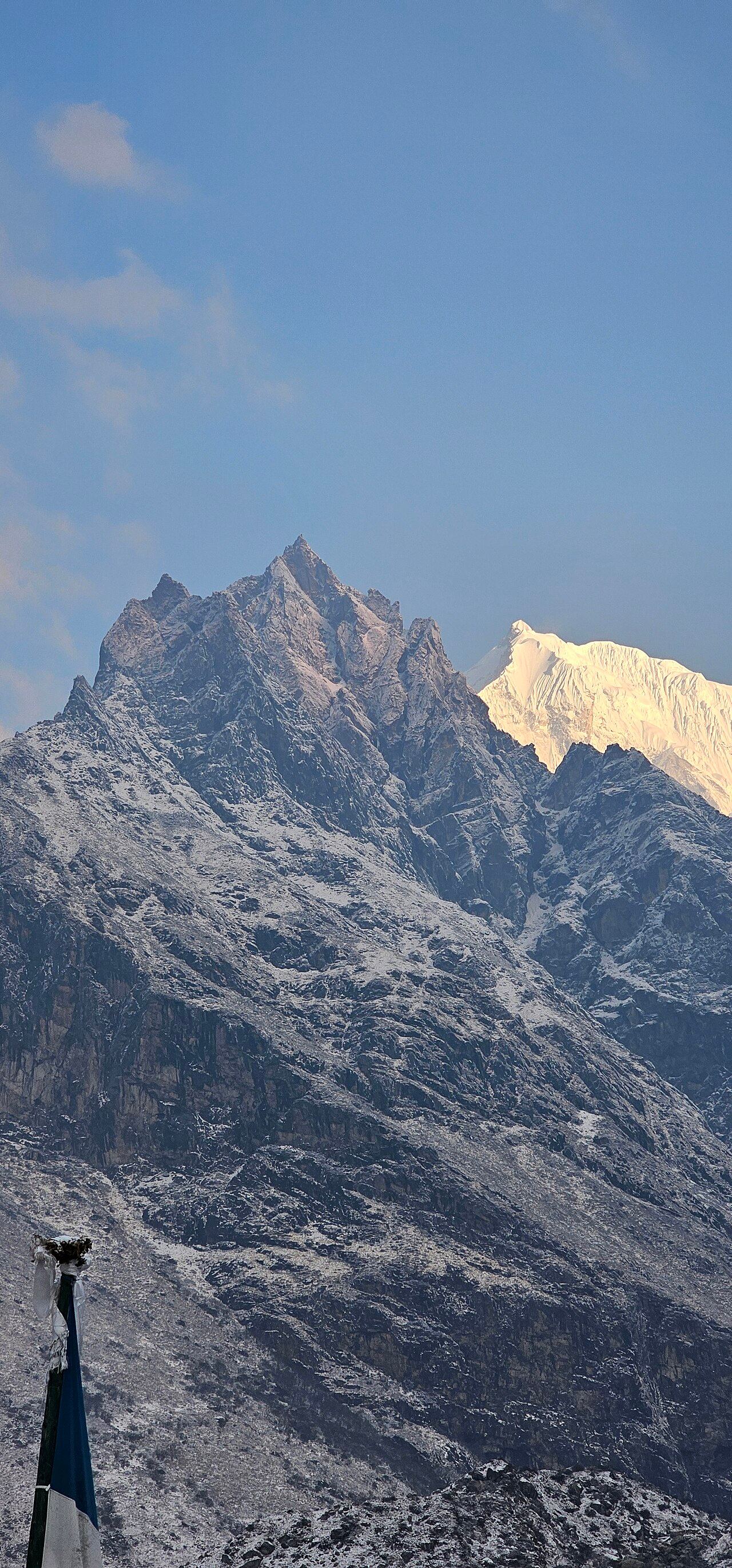 The Langtang valley and surrounding peaks near Kyanjin